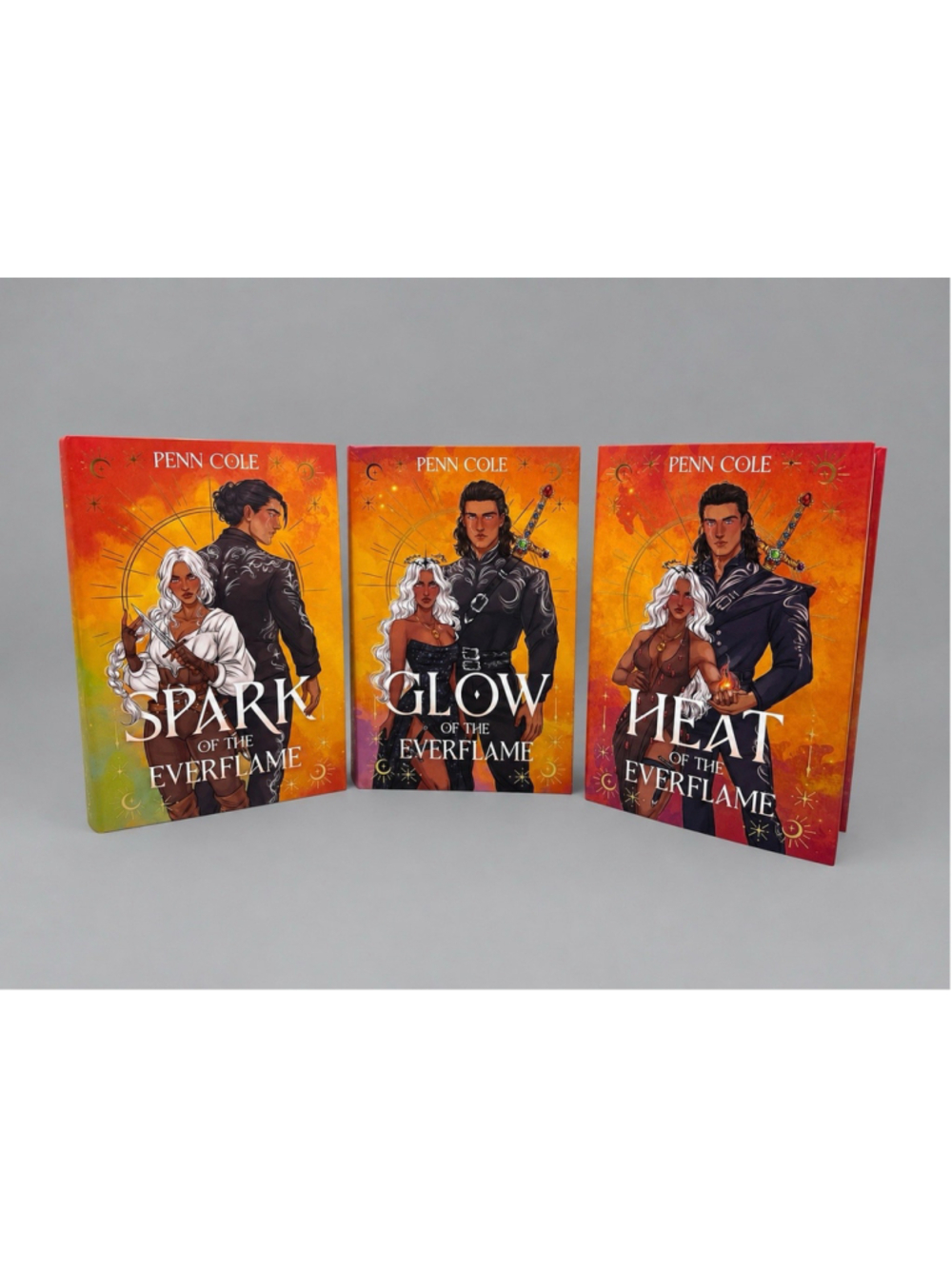 Fairyloot Spark, Glow, Heat of the Everflame Book Series by Penn Cole Signed